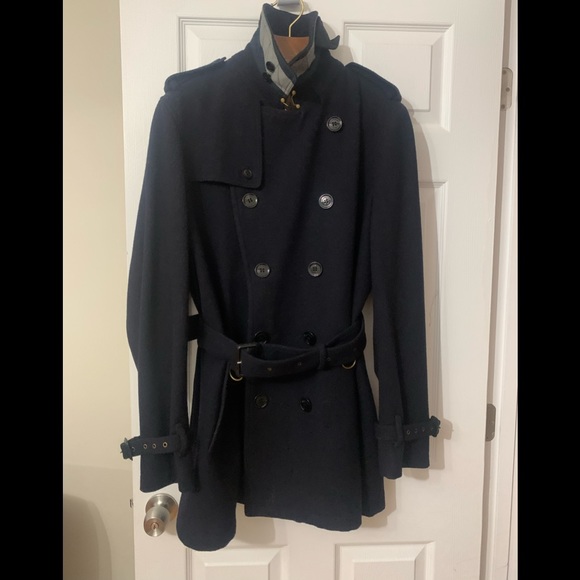 Burberry Other - Burberry Brit men's navy wool coat size L